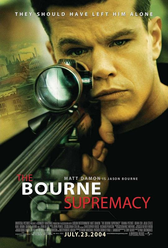 谍影重重2 The Bourne Supremacy (2004) / 叛谍追击2：机密圈套(港) / 神鬼认证：神鬼疑云(台) / 伯恩的身份2 / 至尊伯恩 / 伯恩的霸权
